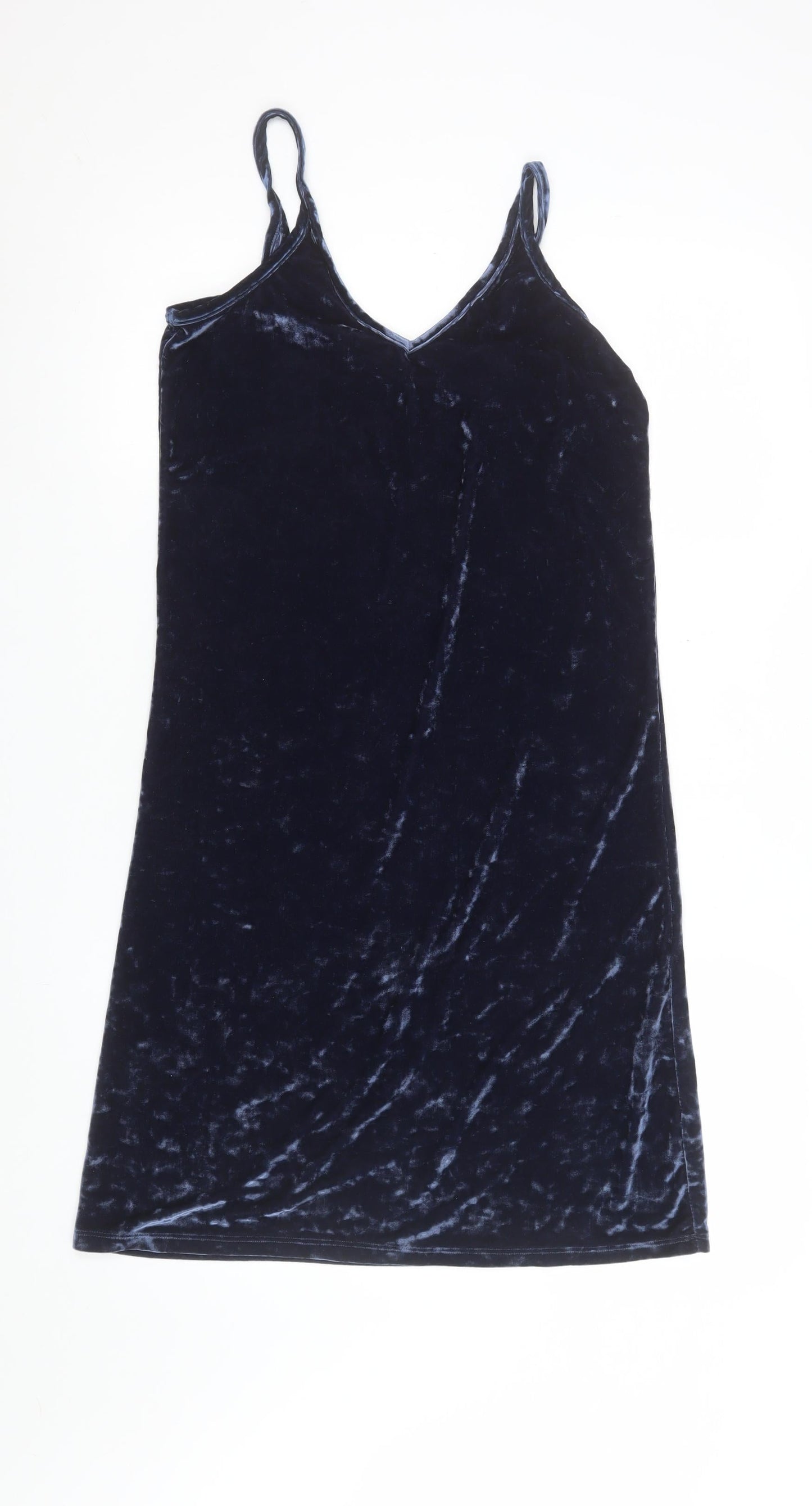 City Comfort Women Blue Velvet Slip Dress Size 12 Partywear