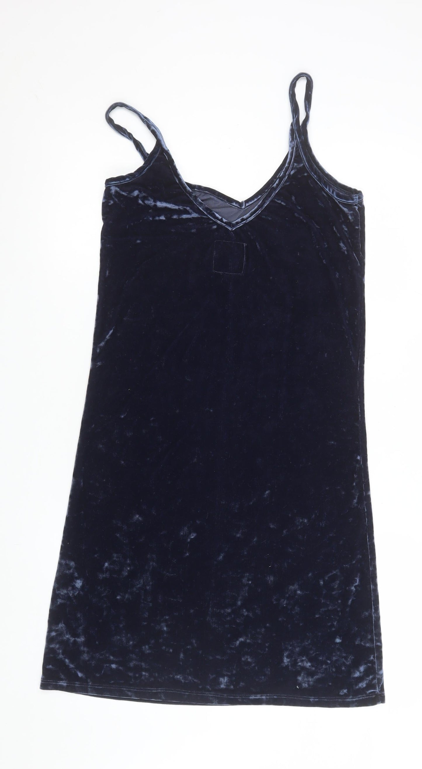 City Comfort Women Blue Velvet Slip Dress Size 12 Partywear