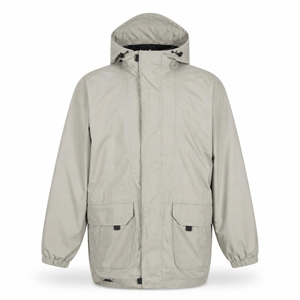 Champion Men’s Beige Hooded Parka Jacket L Water Resistant