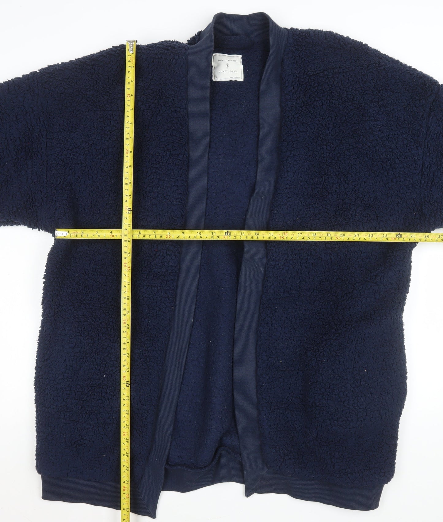 Marks and Spencer Men's Blue Fleece Robe XL Winter Warm