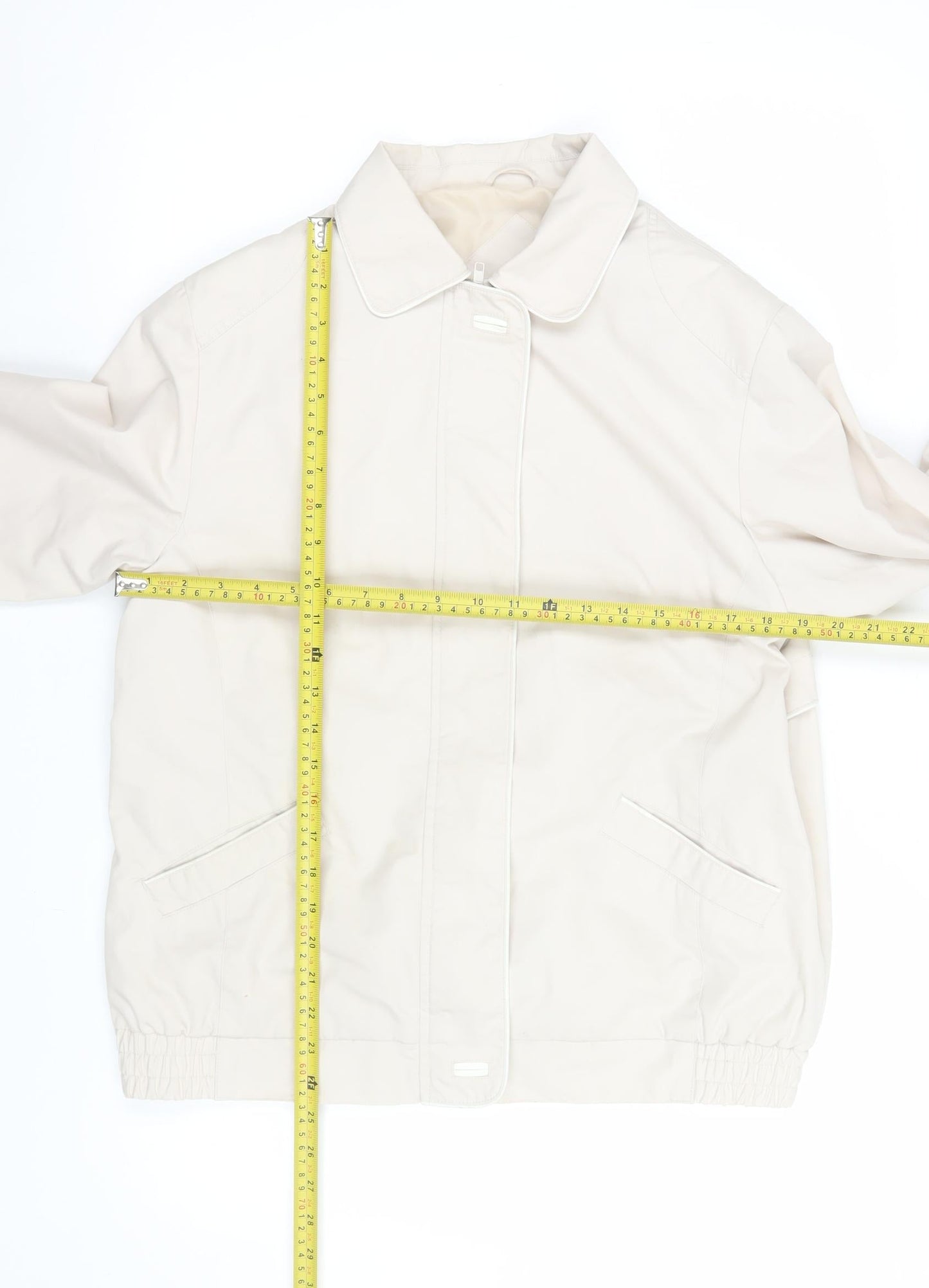 BHS Women’s Beige Size 14 Classic Full Zip Casual Jacket