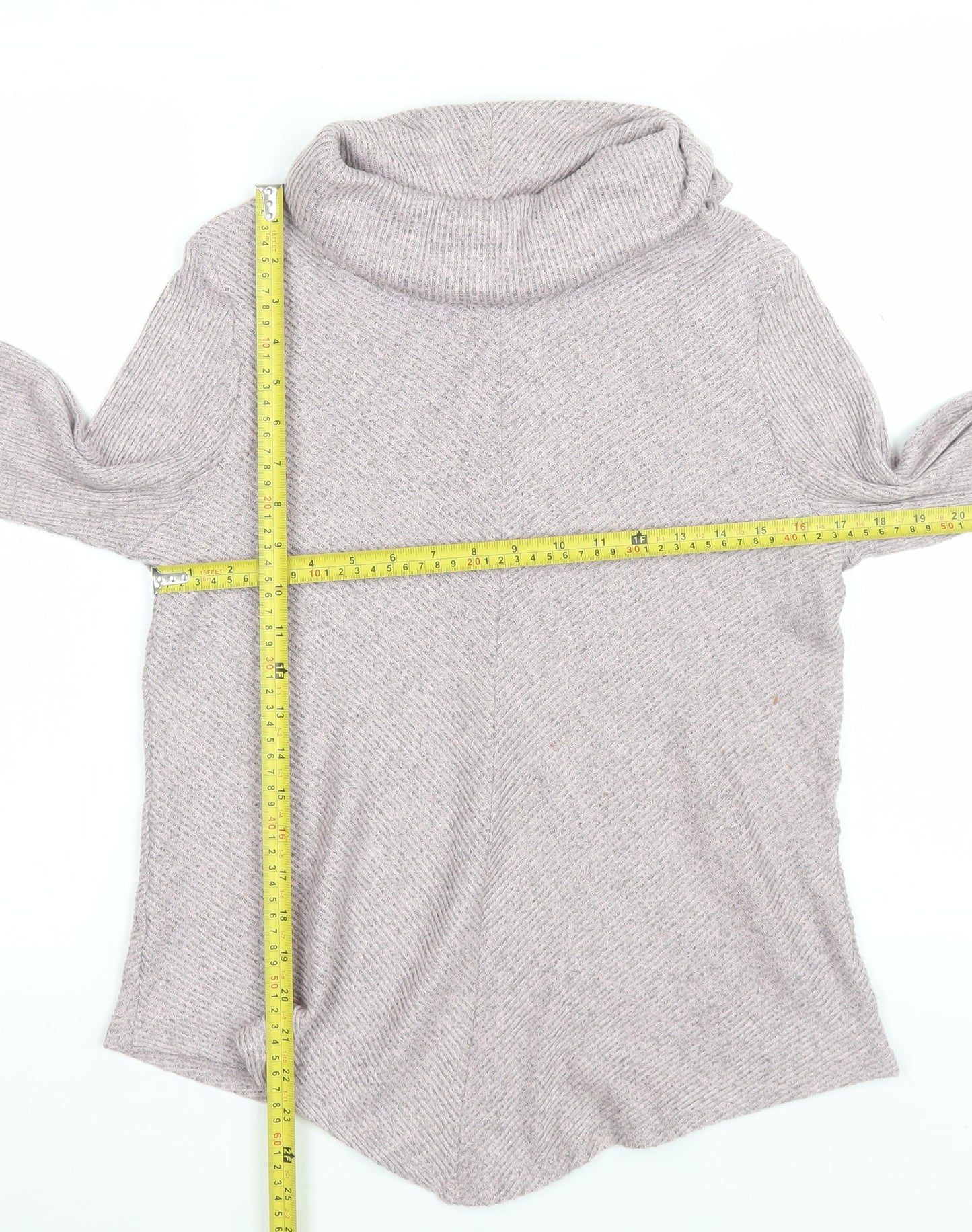 No Frills Los Angeles Women’s Beige Roll Neck Knit Top Size M