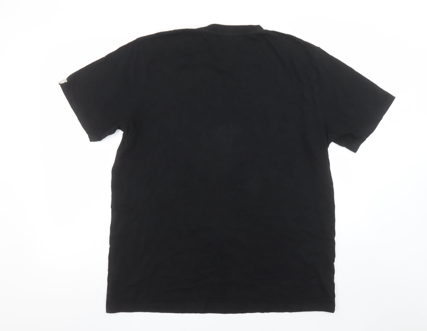 Unearthed Men’s Black Graphic Art Print Crew Neck T-Shirt L