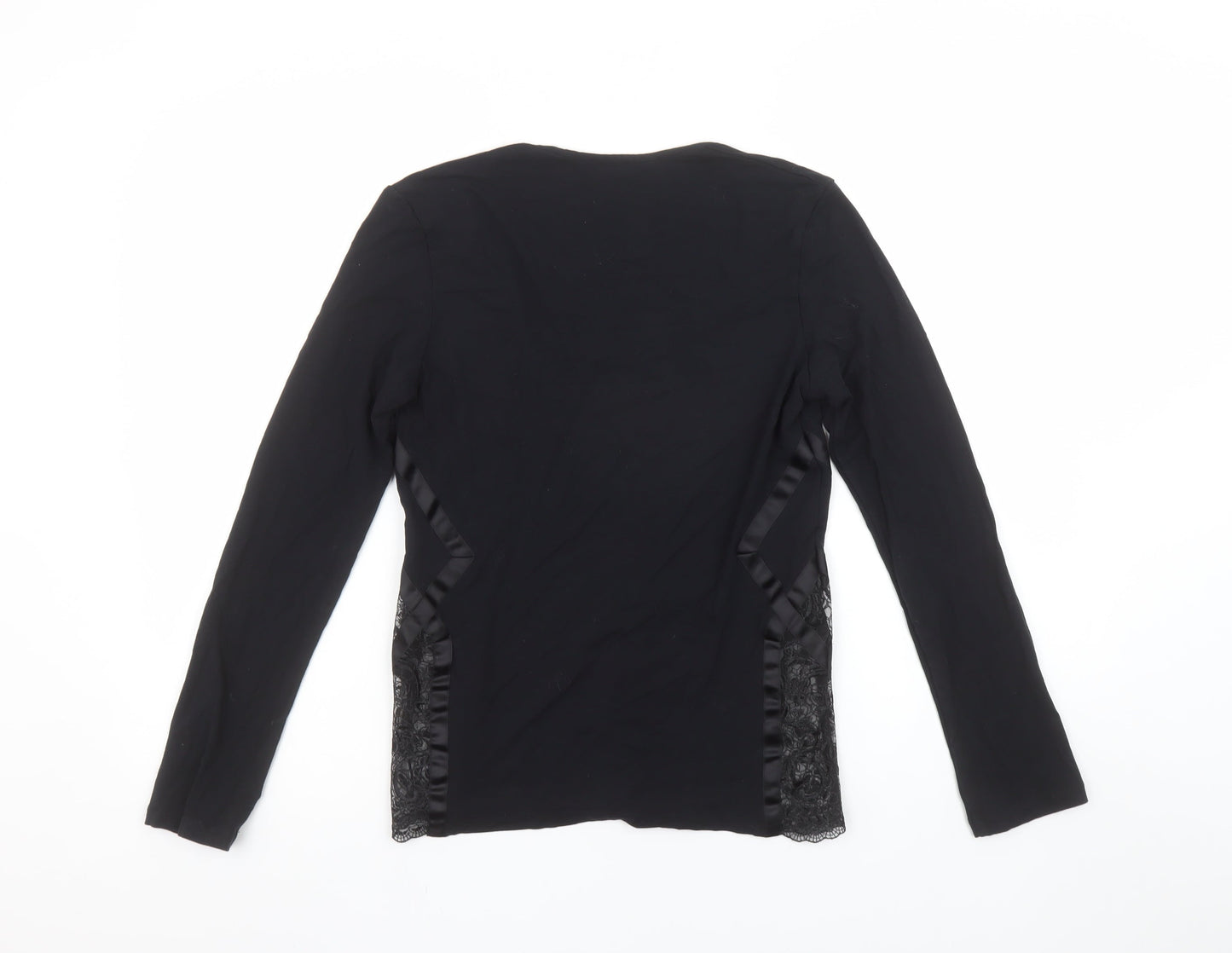 Marks and Spencer Autograph Women's Black Lace Long Sleeve Top Size M
