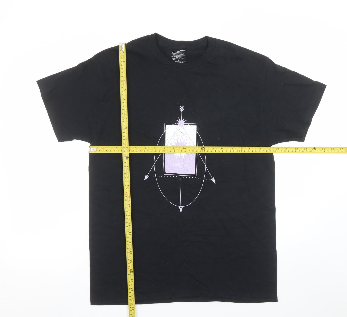 Daisy Street Women's Black Graphic Cotton T-Shirt Size S