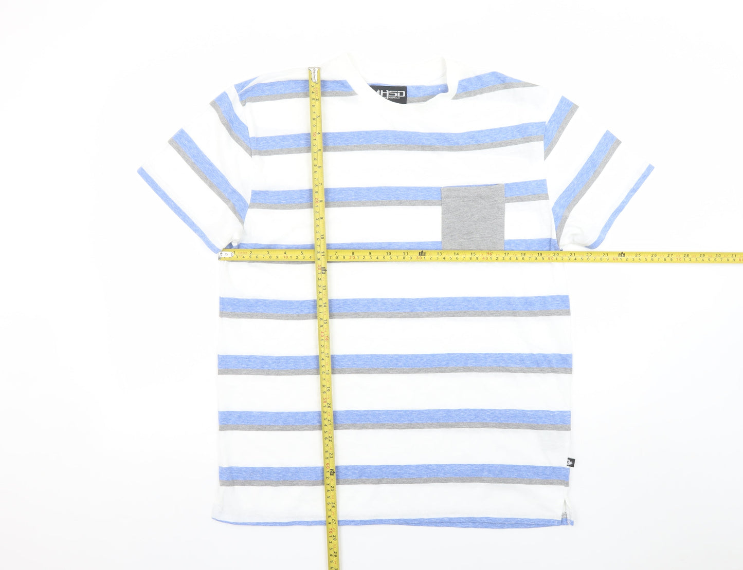 HSD Kirra Australia Men's Multicoloured Striped Crew Neck T-Shirt Medium