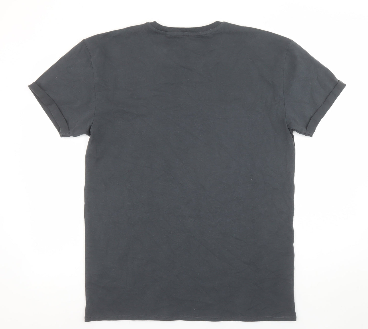 Next Men's Black Funny Graphic Print Cotton T-Shirt Size M