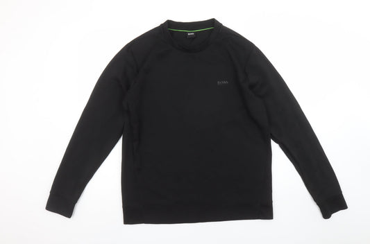BOSS Mens Black Crew Neck Sweatshirt Medium Regular Fit