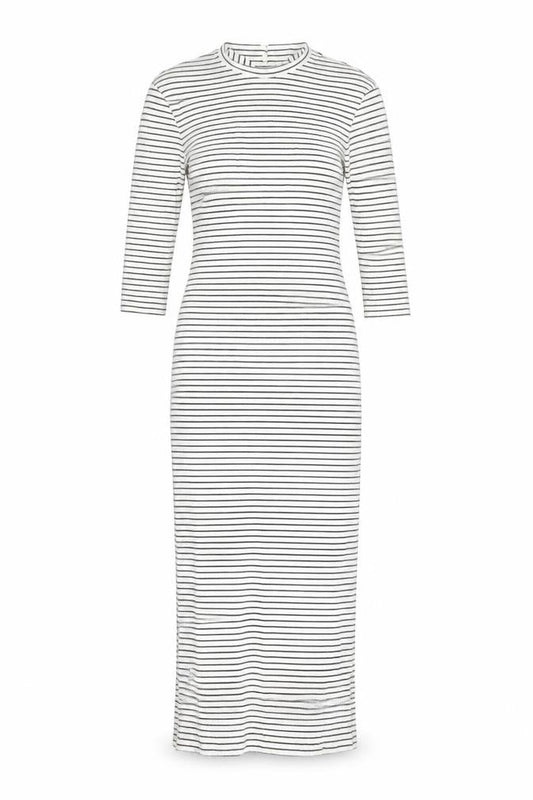 Marks & Spencer Women’s Ivory Striped Bodycon Midi Dress Size 6