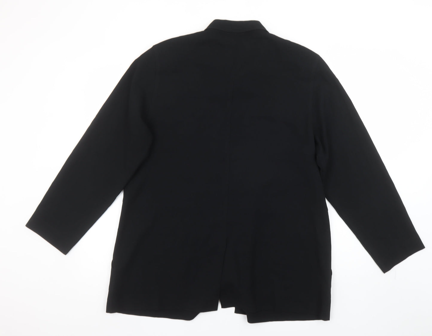Gold by Michael K Women's Black Button-Up Shirt UK 16 Classic Style