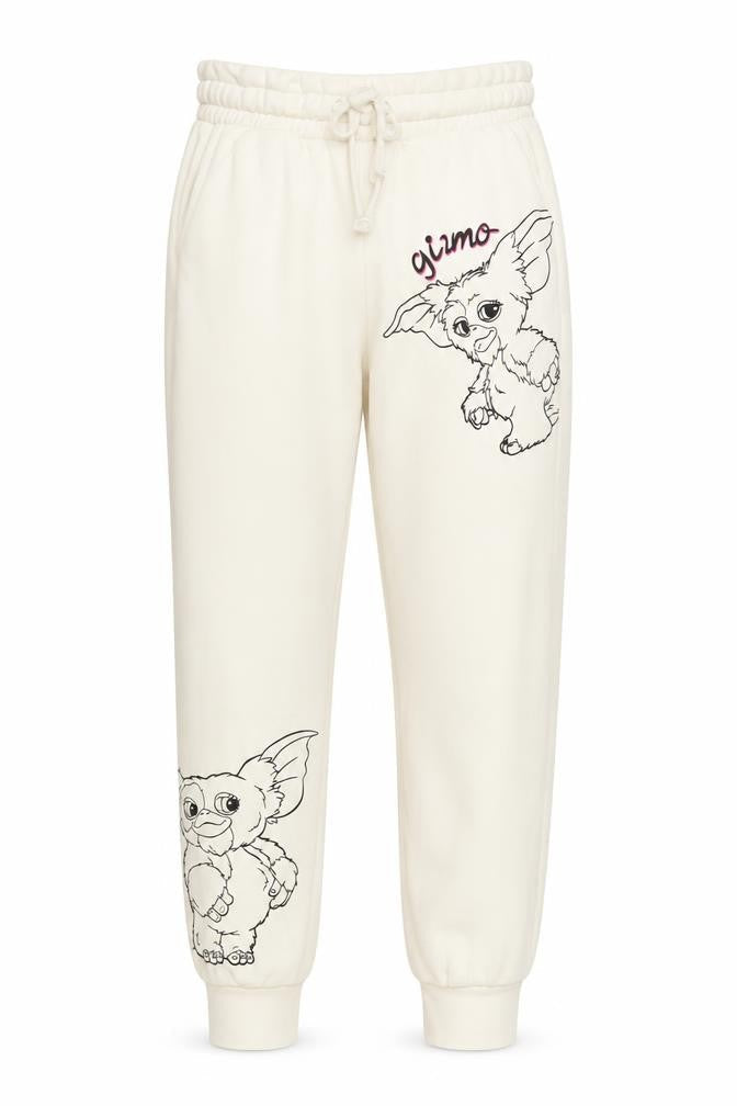 Gremlins Girls Ivory Gizmo Jogger Trousers 134cm Cotton Blend Fleece