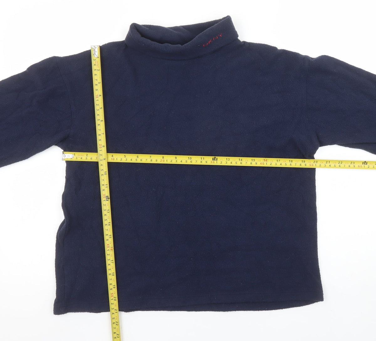 DKNY Girls Blue 14 Years Fleece High Neck Pullover Sweatshirt
