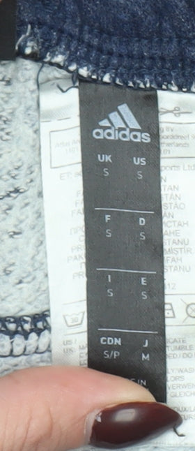adidas Mens Blue Jogger Sweatpants Size S Elastic Waist Pockets