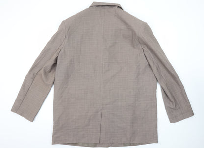 Close-up detail of ASOS DESIGN Women Brown Tall Blazer UK 16 Single-Breasted Jacket