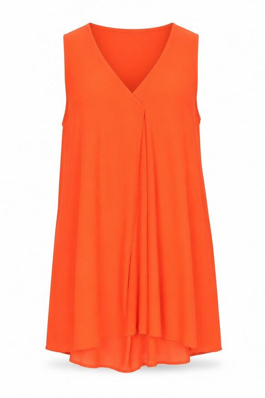 River Island Women’s Orange Sleeveless Shift Dress Size 16