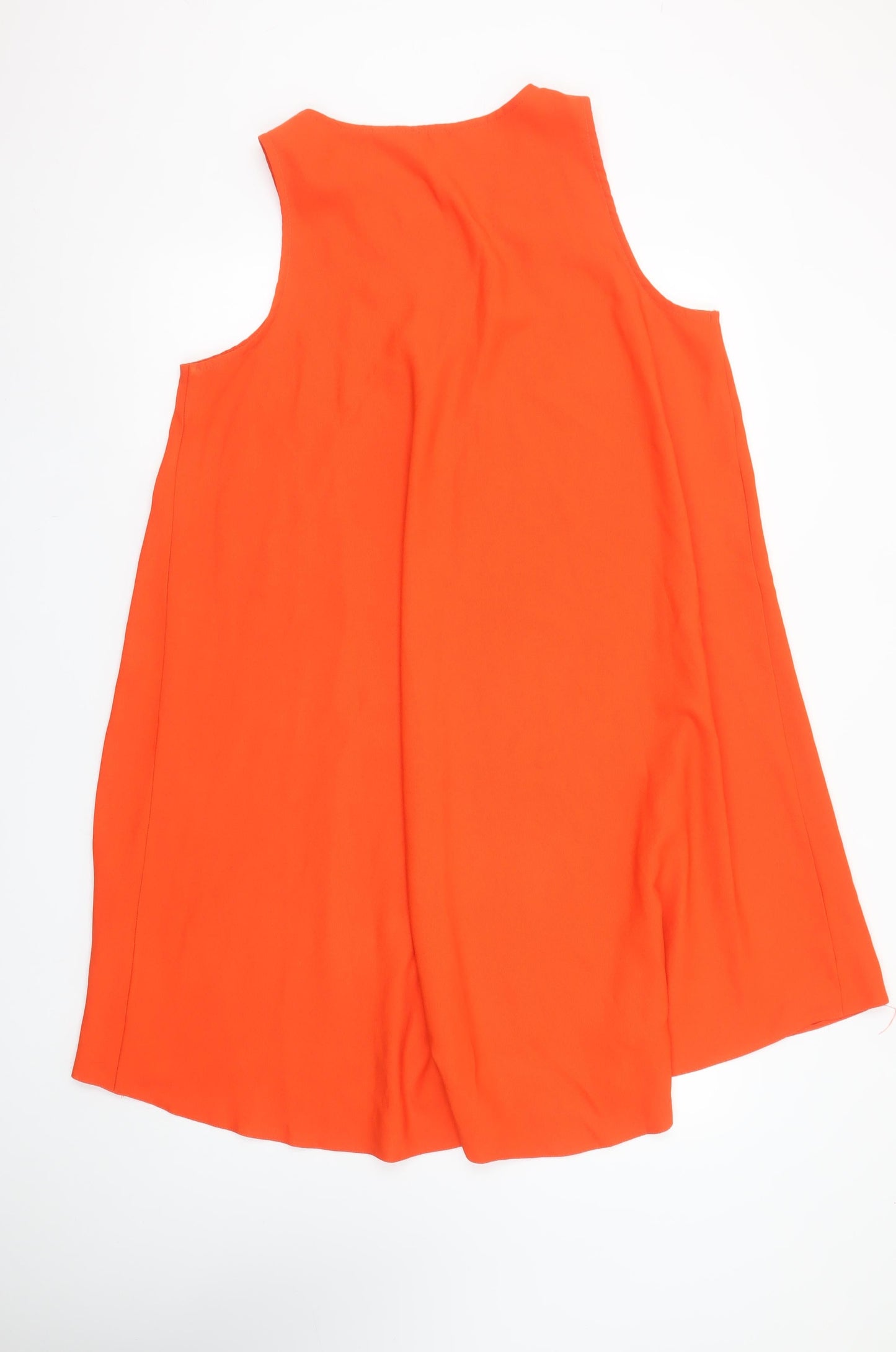 River Island Women’s Orange Sleeveless Shift Dress Size 16