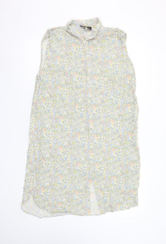 River Island Women's Multicoloured Floral Shirt Dress Size 16