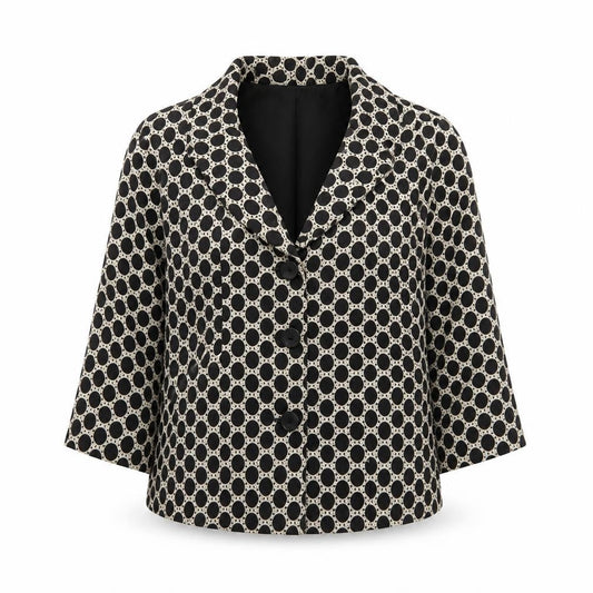 Alex & Co. Women’s Black Polka Dot Lined Blazer UK 12 Classic Fit