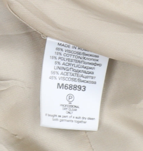 NEXT Womens Blue Check Bouclé Suit Jacket Size 14 Regular Fit