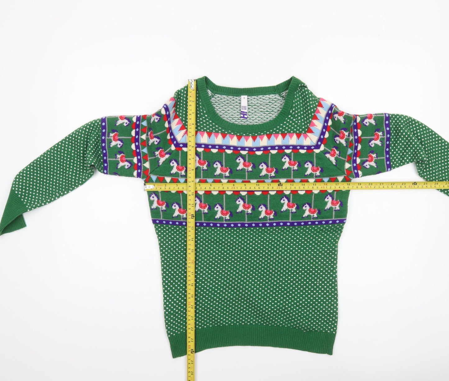 By Henry Holland Women's Green Size 8 Christmas Pullover Jumper