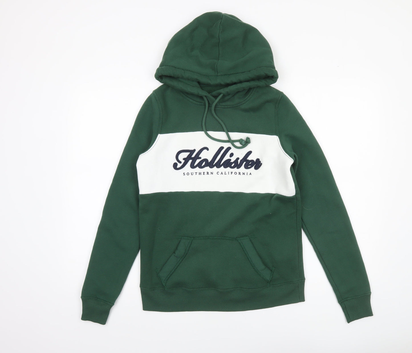 Hollister Men’s Green Pullover Hoodie XS Classic Embroidered Logo
