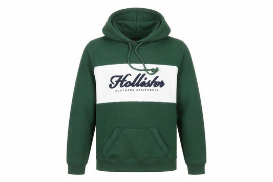 Hollister Men’s Green Pullover Hoodie XS Classic Embroidered Logo