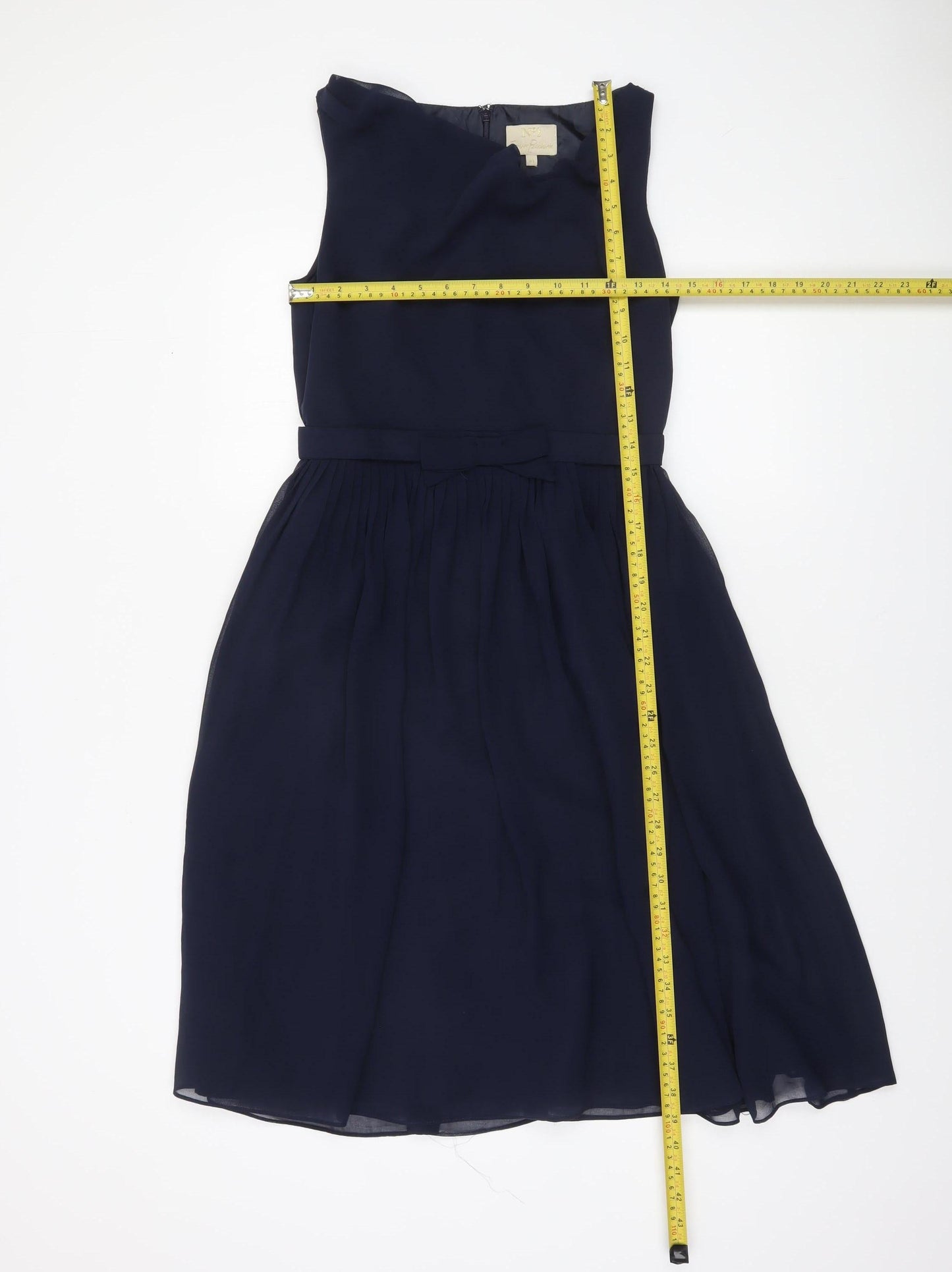No.1 Jenny Packham Women Blue Size 10 Sleeveless Fit & Flare Dress