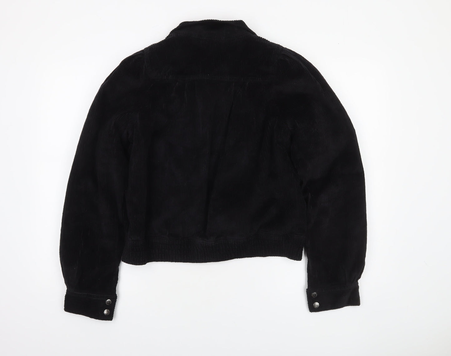 Dedicated Womens Black Corduroy Bomber Jacket Size S
