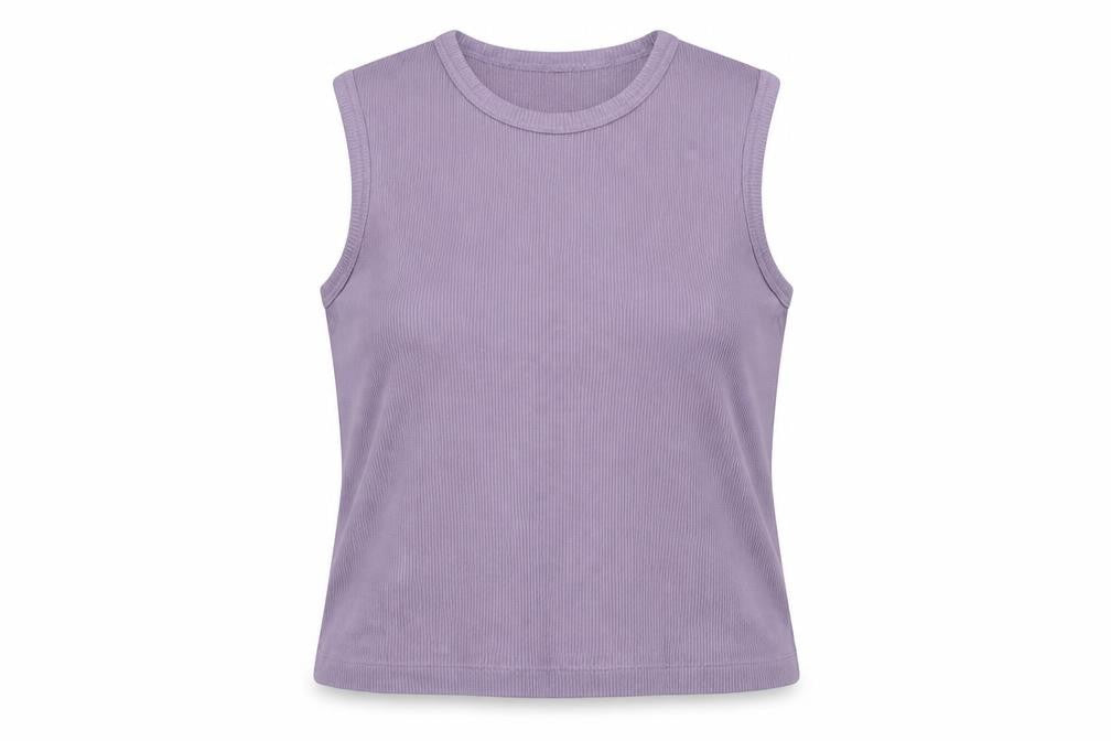 Cotton Traders Womens Purple 14/16 Sleeveless Cotton Tank Top