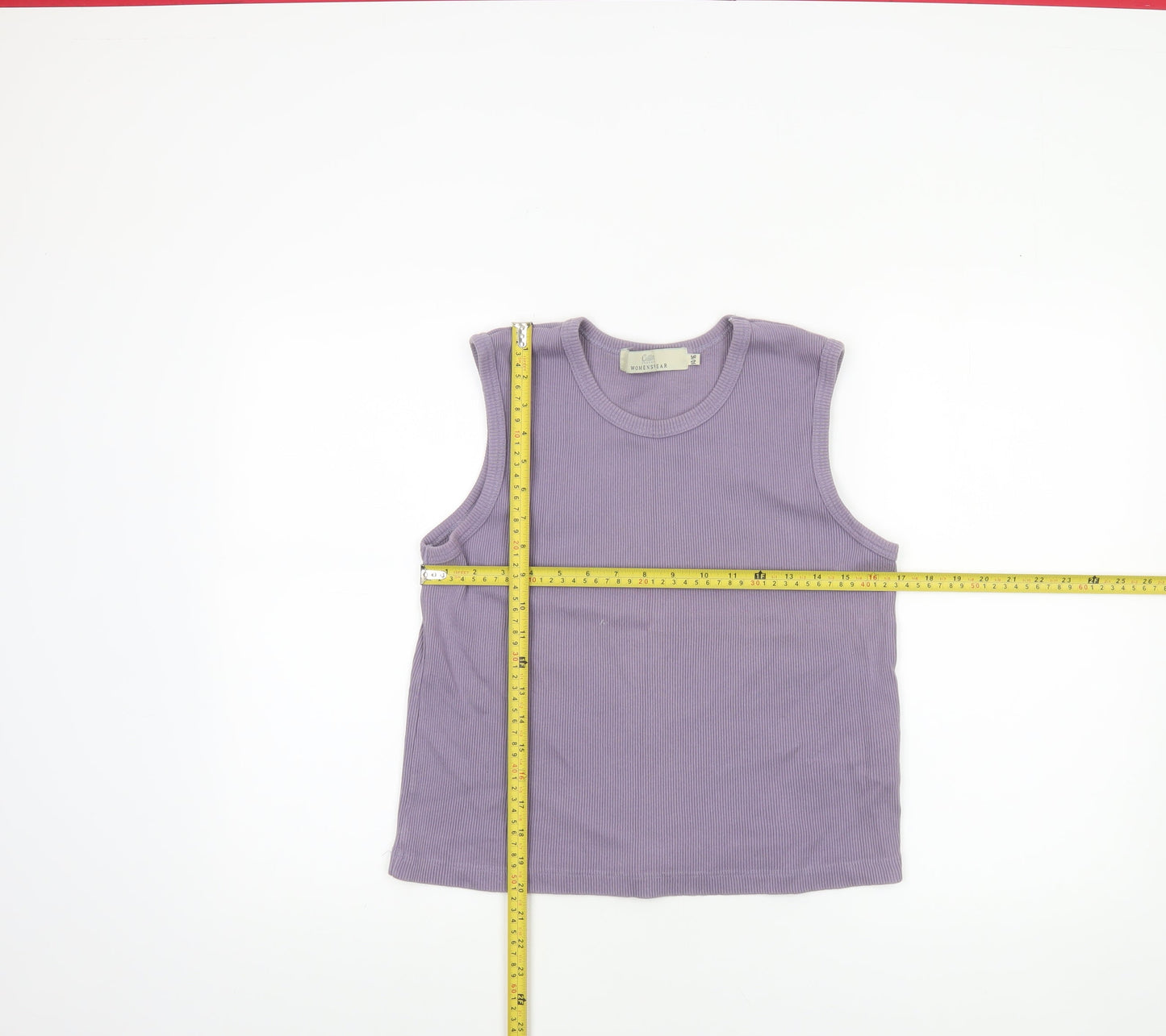 Cotton Traders Womens Purple 14/16 Sleeveless Cotton Tank Top