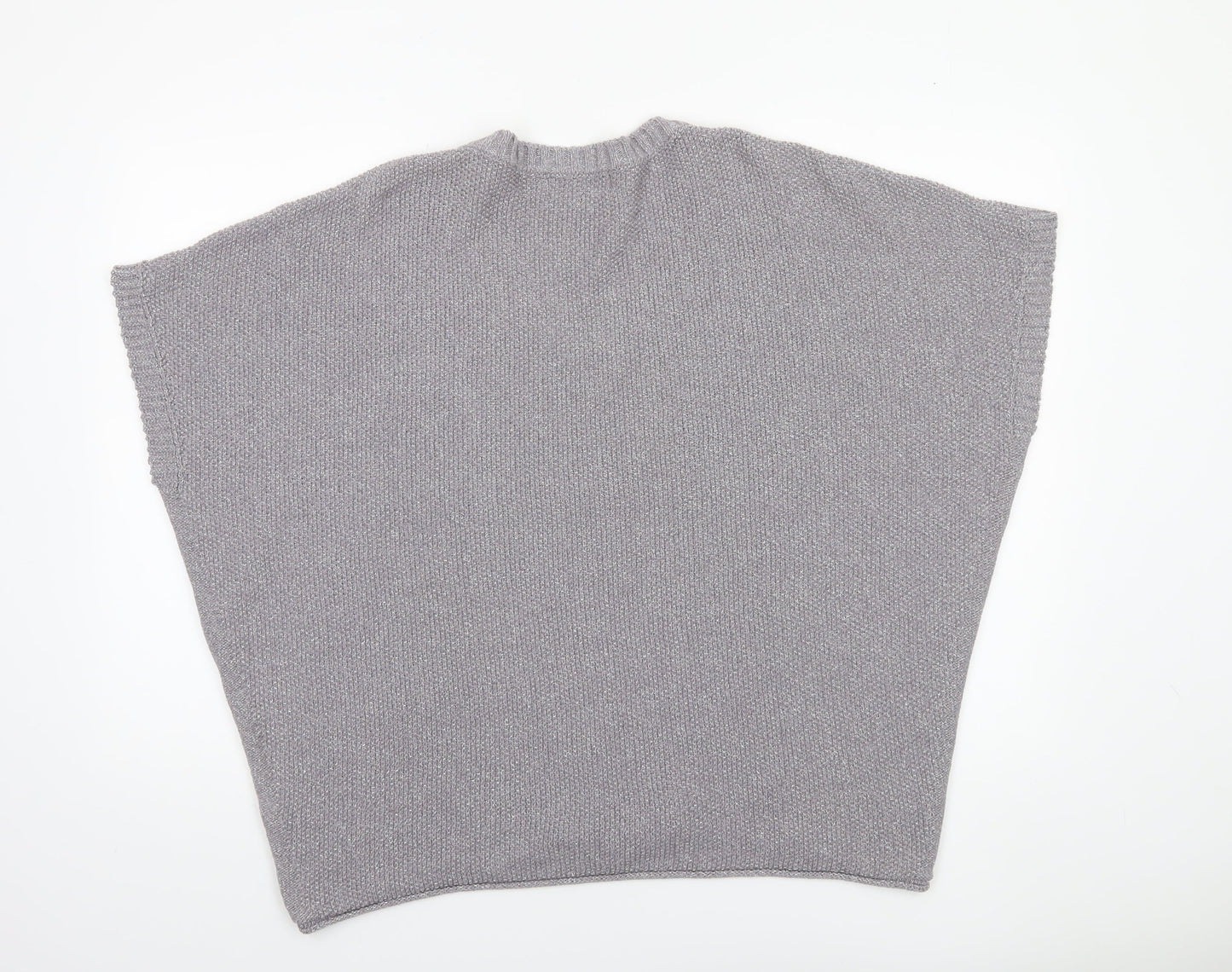 Next Women’s Grey Cable-Knit Sleeveless V-Neck Jumper Vest Size S