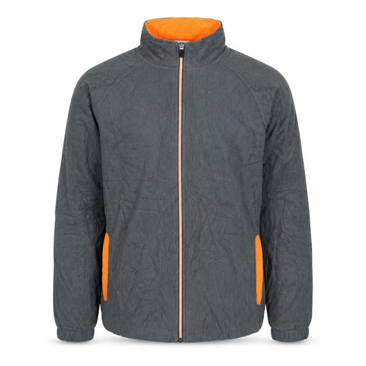 Starter Men's Black and Orange L Fleece Windbreaker Jacket