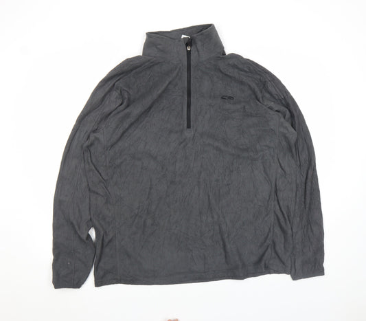 C9 Champion Men's Grey 1/4 Zip Fleece Pullover Top Size L