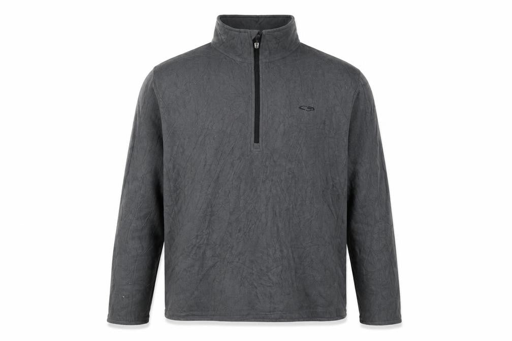 C9 Champion Men's Grey 1/4 Zip Fleece Pullover Top Size L
