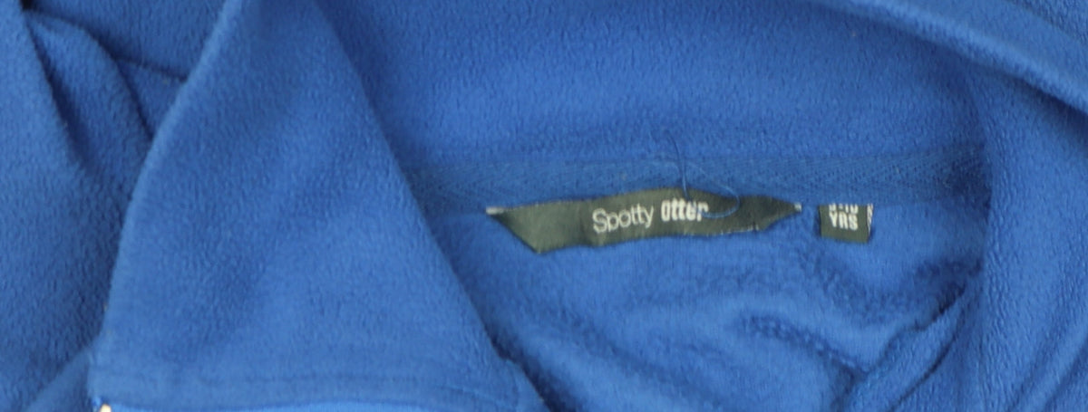 Spotty Otter Boys Blue 5-6 Years Fleece 1/4 Zip Activewear Jacket