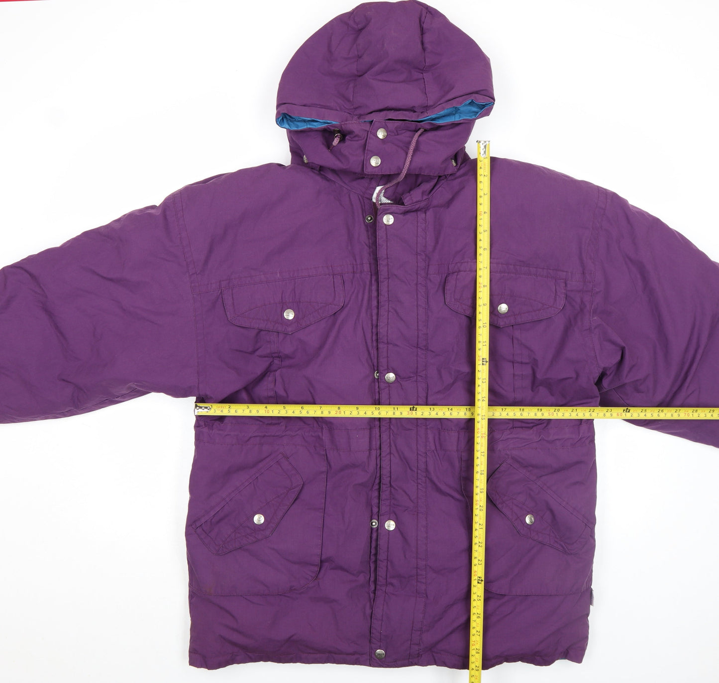 Swan Womens Purple Hooded Puffer Jacket L Down Feel Winter Coat