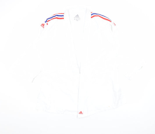adidas Teens White Judo 3/4 Sleeve Sports Top Size 13
