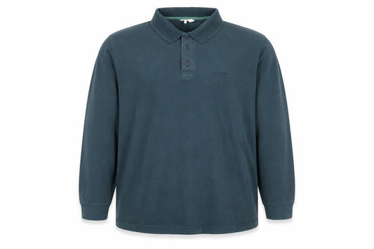 Celtic Club Men’s Blue Long Sleeve Cotton Polo Shirt Size L
