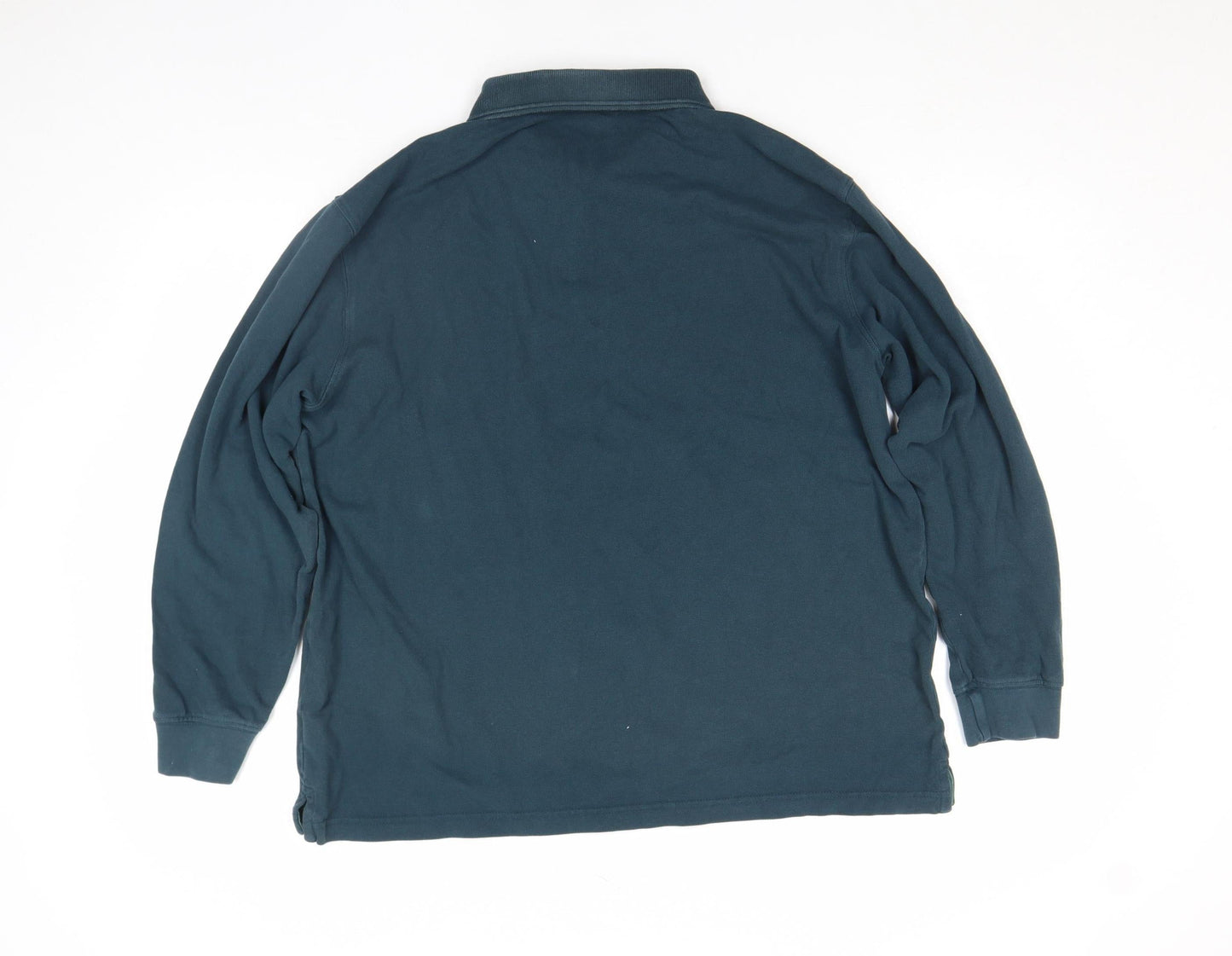 Celtic Club Men’s Blue Long Sleeve Cotton Polo Shirt Size L