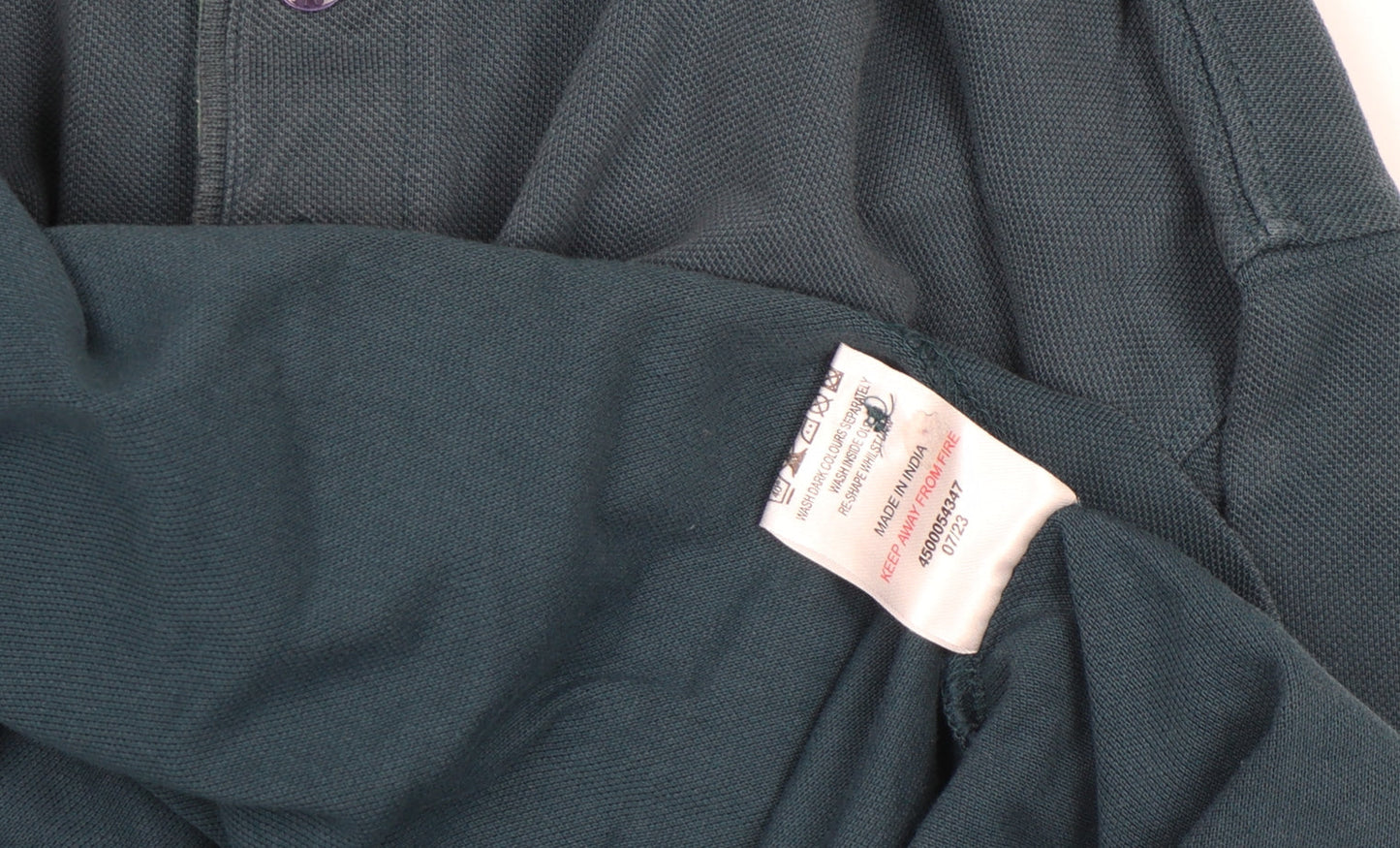 Celtic Club Men’s Blue Long Sleeve Cotton Polo Shirt Size L