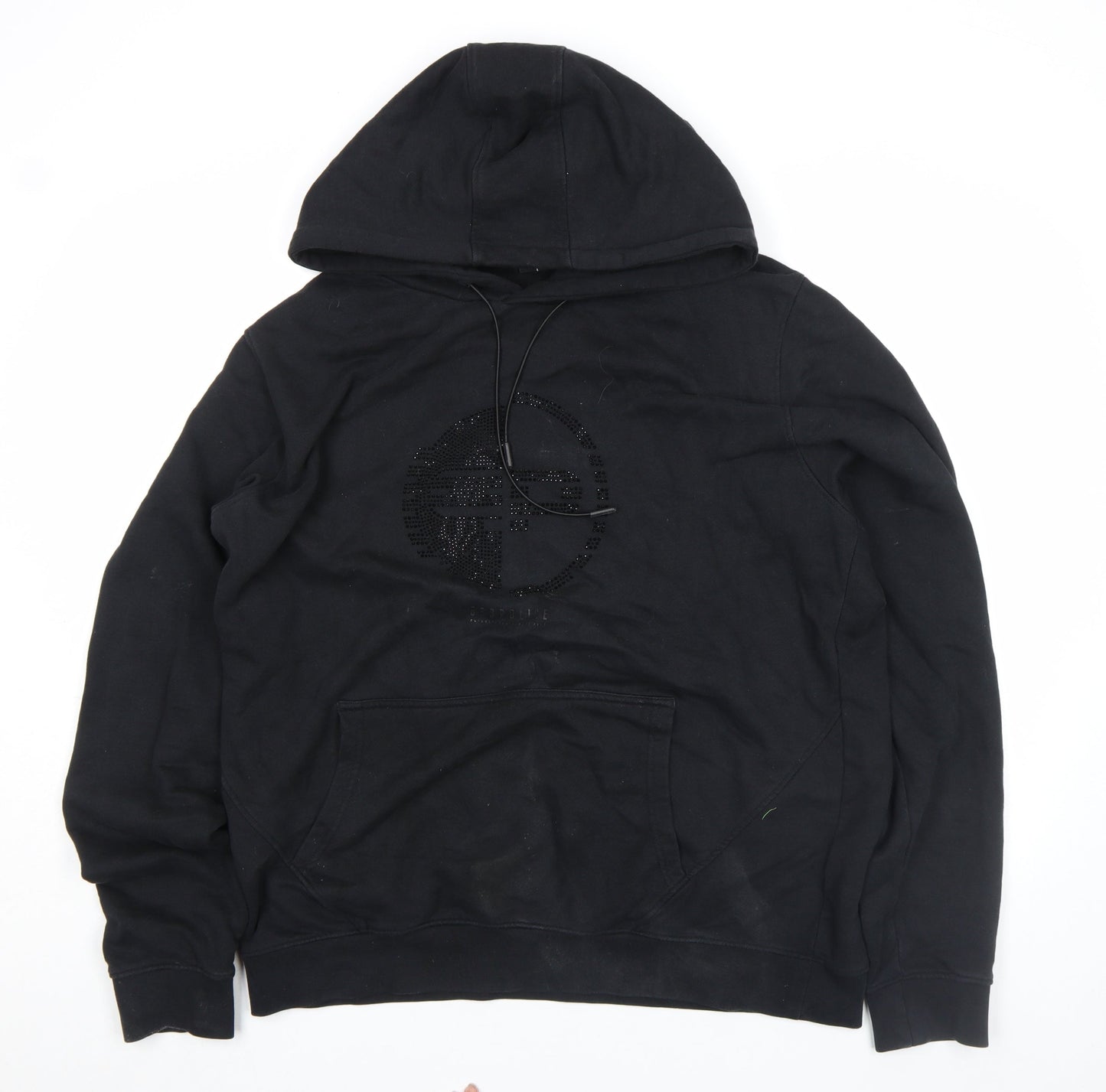 883 Police Men's Black XL Pullover Hoodie Regular Fit Cotton
