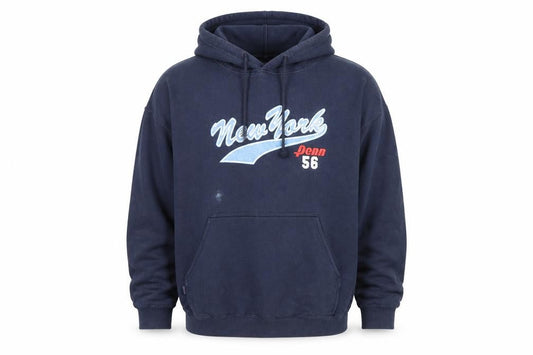 Penn Sports Men’s Blue Pullover Hoodie M New York Graphic Cotton Fleece