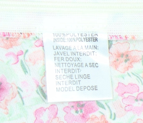 Vera & Lucy Womens Multicoloured Floral Puff Sleeve Cropped Blouse XS