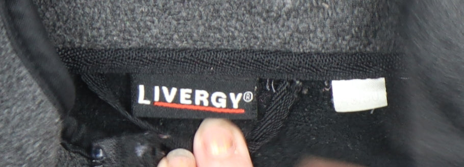 Livergy Unisex Adults Grey Fleece Full Zip Jacket Size L