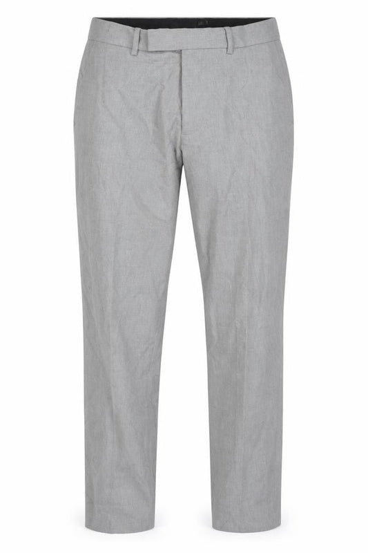 Front view of ASOS Men's Grey Slim Fit Skinny Trousers 29W 32L Polyester Blend