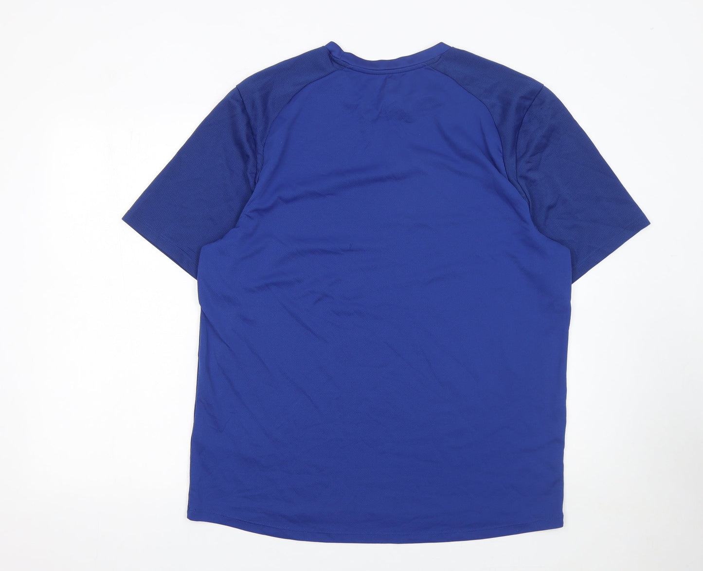 Umbro Men Blue XL Short Sleeve Polyester Sports T-Shirt