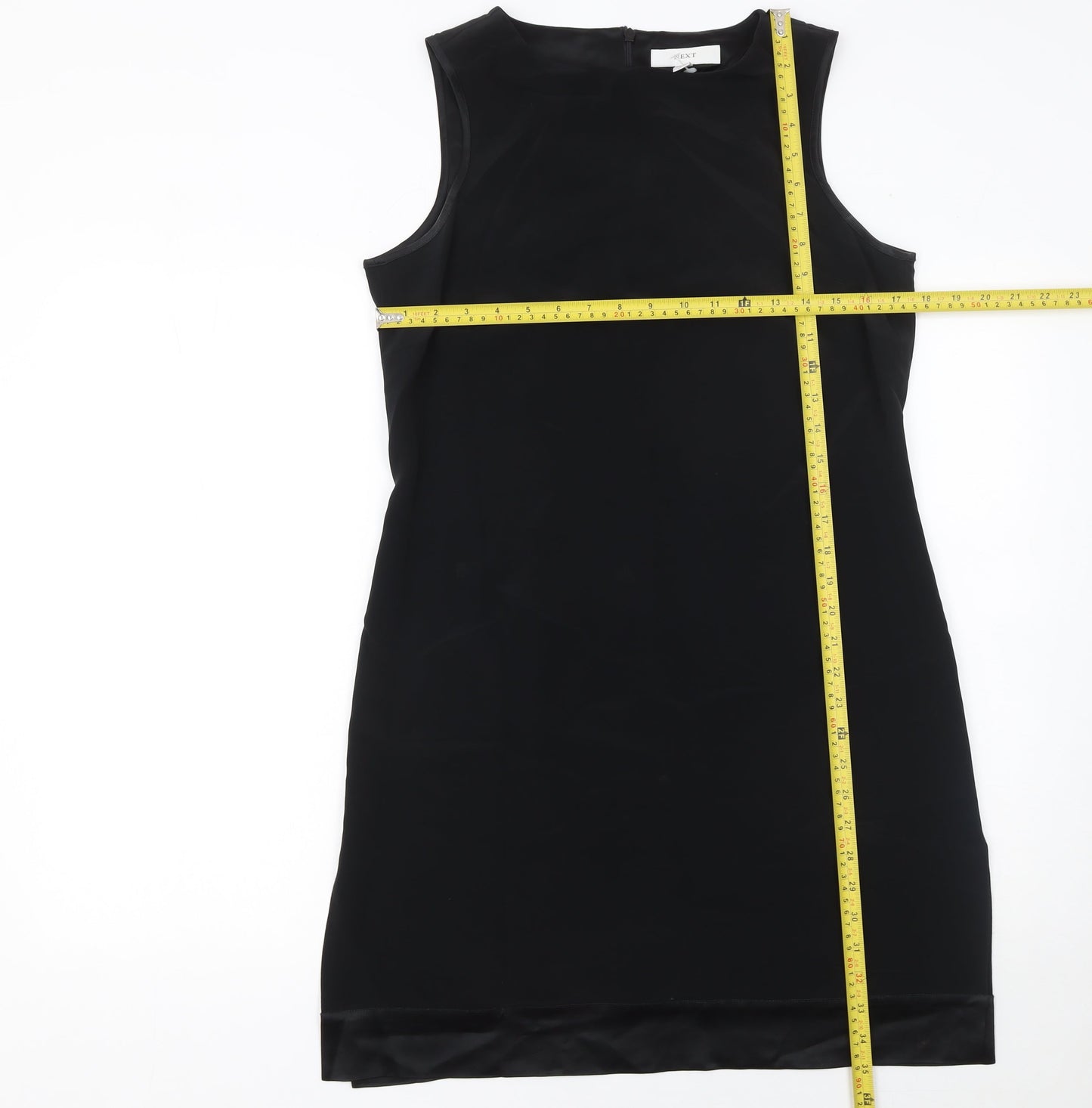 Next Women Black Sleeveless Sheath Knee Length Dress UK 12