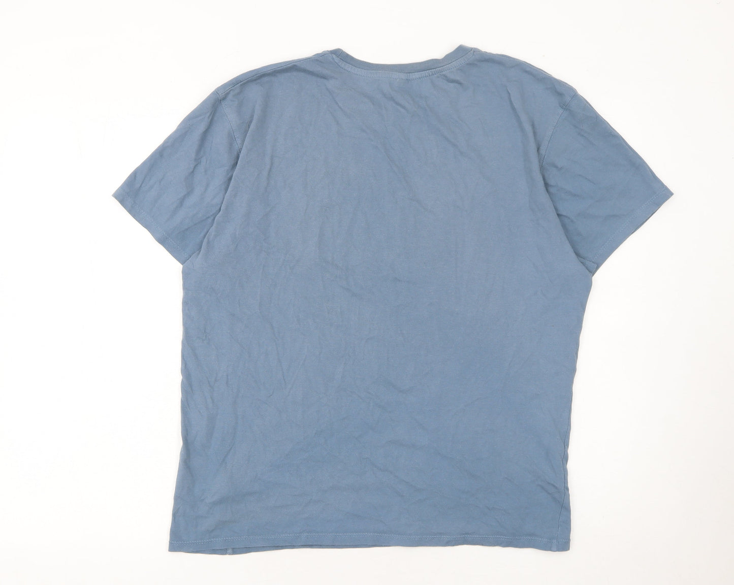 FanShirt Mens Blue Graphic Snow Patrol Dublin XL Cotton T-Shirt