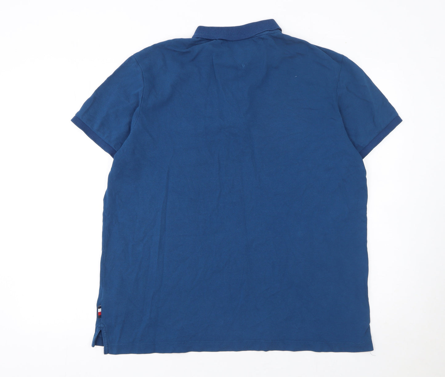 Tommy Hilfiger Men's Blue 2XL Slim Fit Cotton Polo Shirt