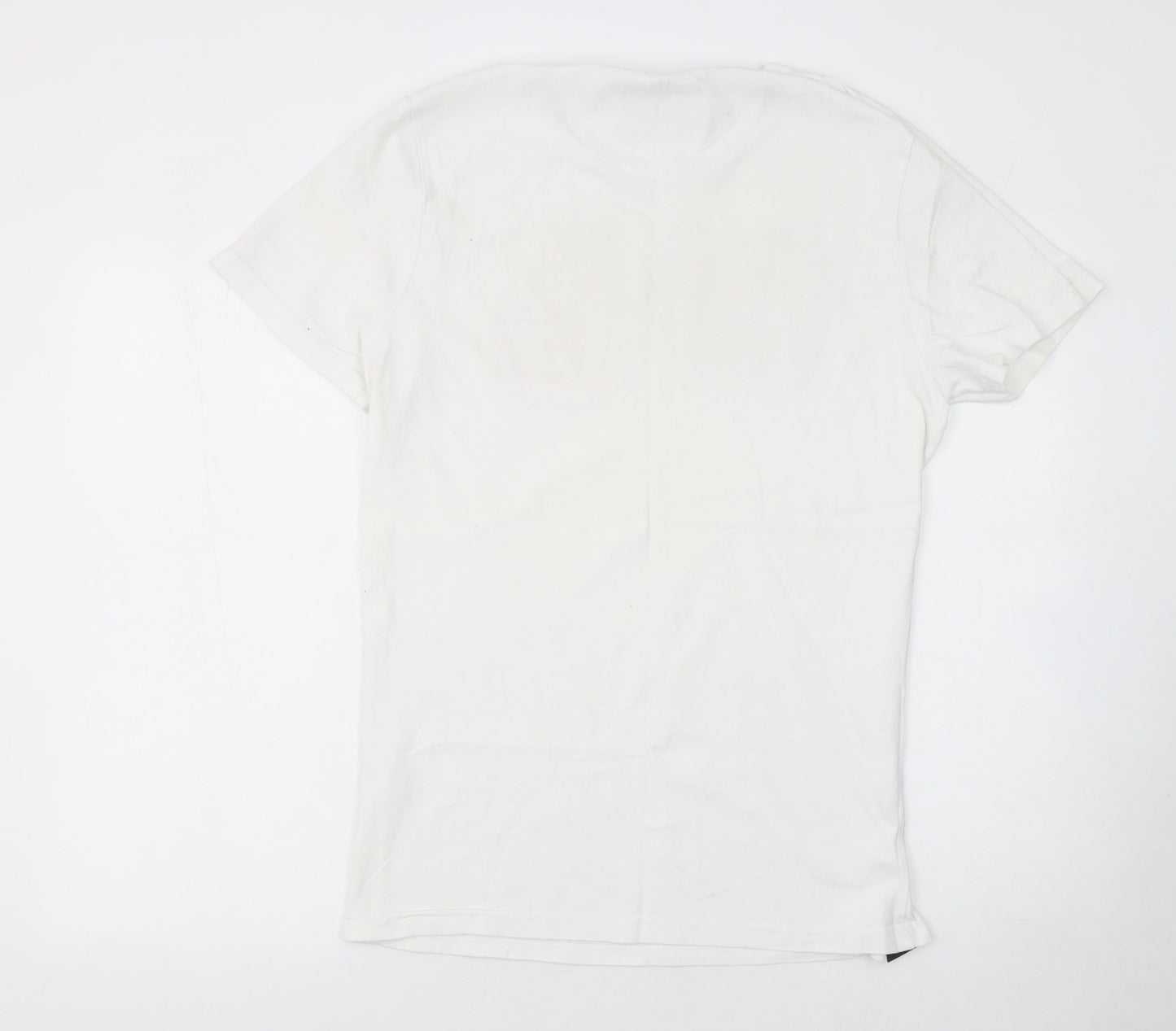 Paraffin Mens White XL Graphic Print Crew Neck T-Shirt